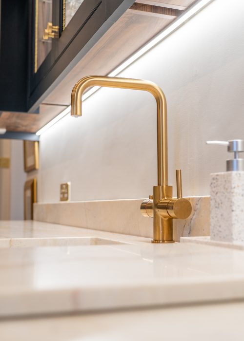 Swan Neck Tap Satin Brass